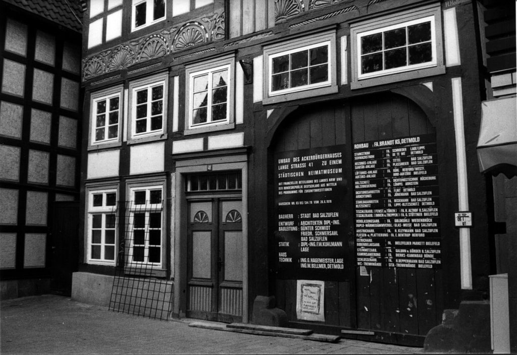 Umbau des Ackerbürgerhauses Lange Straße 41 zu einem städtischen Heimatmuseum