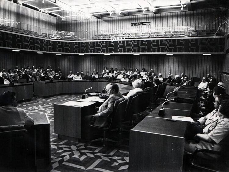 Ratssaal Bad Salzuflen in den 1970er Jahren // Foto: Lippische Rundschau