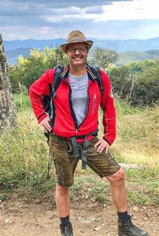 Albert Engelhardt beim Wandern