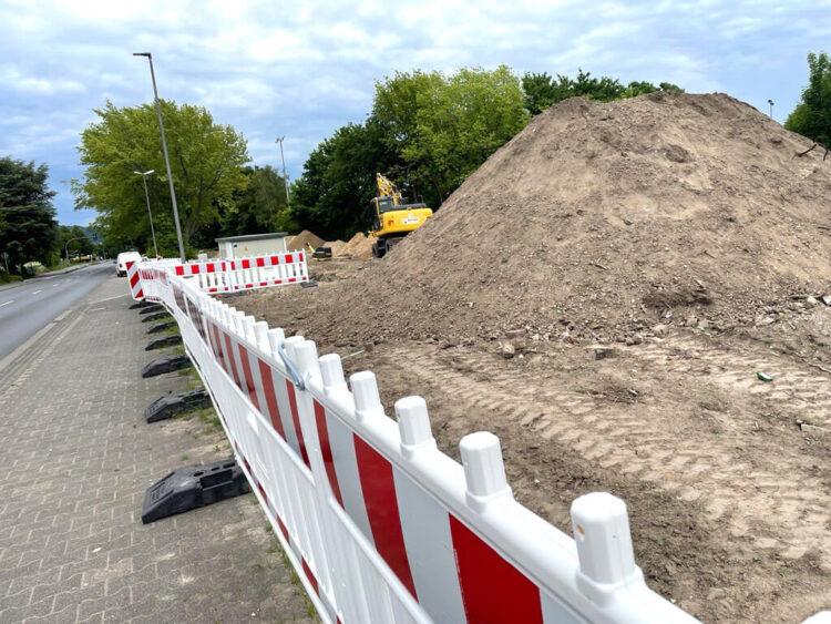Foto der Baustelle am Schulzentrum Aspe.
