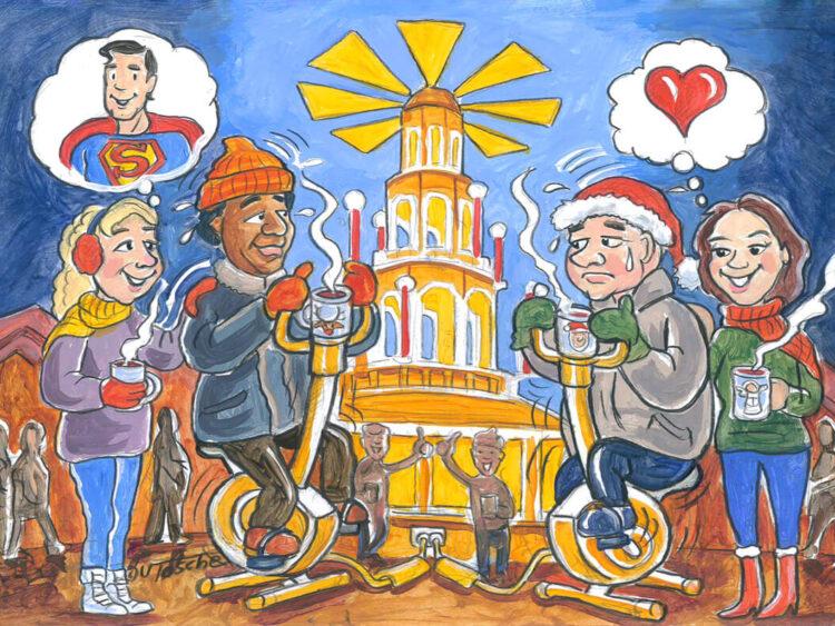 Illustration zu Voehls Welt: Weihnachtsmarkt in the Dark